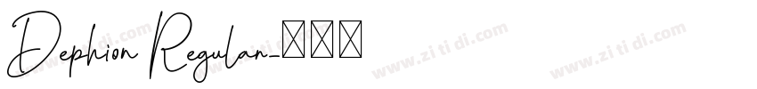 Dephion Regular字体转换